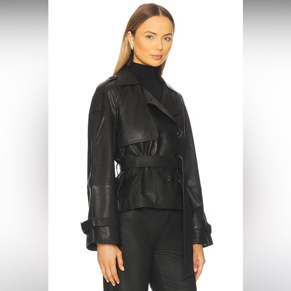 All Saints Reeds Leather Jacket - Picture 3 of 9